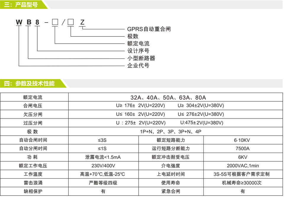 WB8-6/2Z GPRS自動(dòng)重合閘